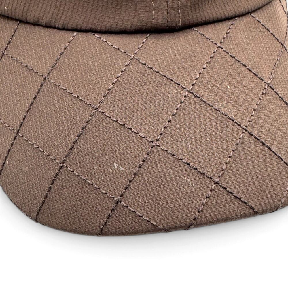 Cresc HZ Crescendo Equestrian Heritage Brown Quilted Strapback Hat Cap - Picture 8 of 12